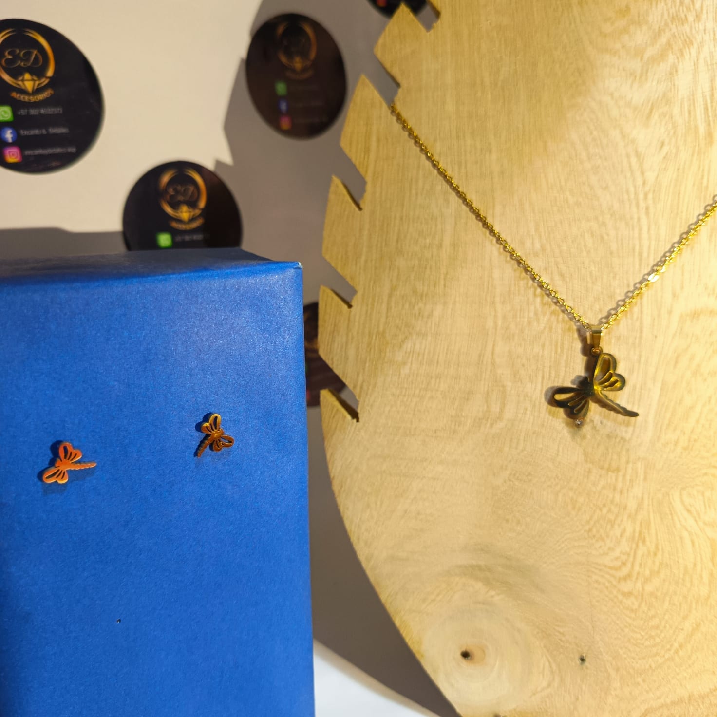 🦋 Set "Alma Libre" – Collar y Aretes de Libélula ✨