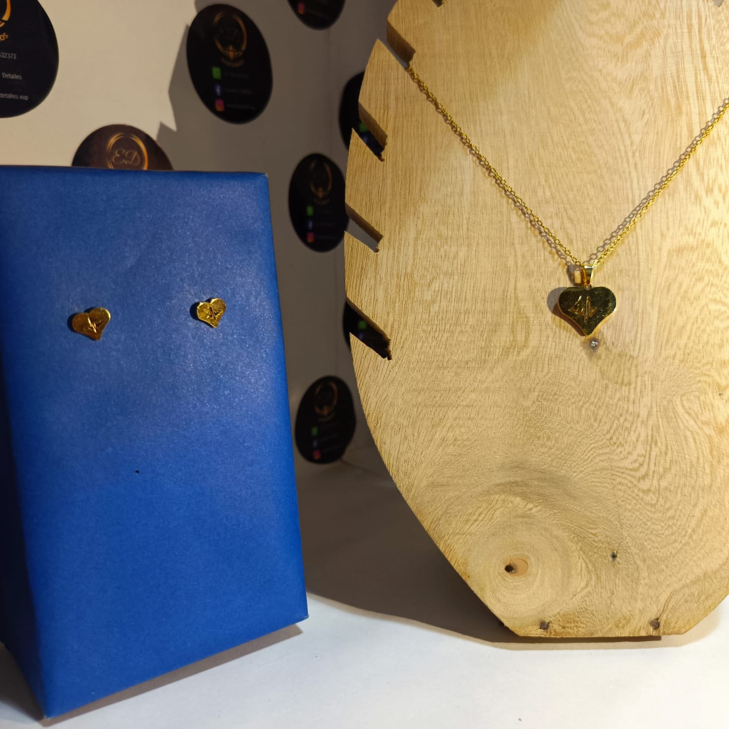 💛 Set “Corazón Dorado” – Amor que Brilla con Fuerza